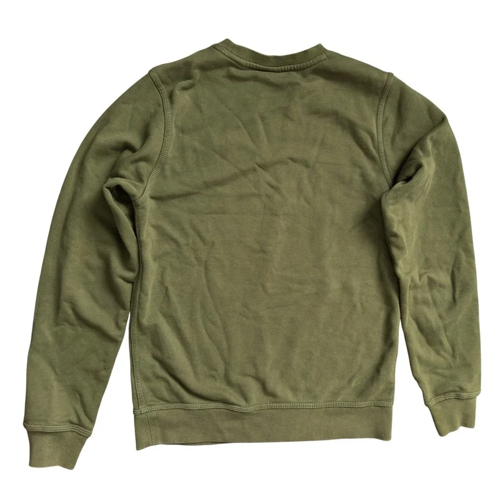 Nike Sportswear Club Fleece Crewneck Sweatshirt Mens Olive Green Swoosh Size S